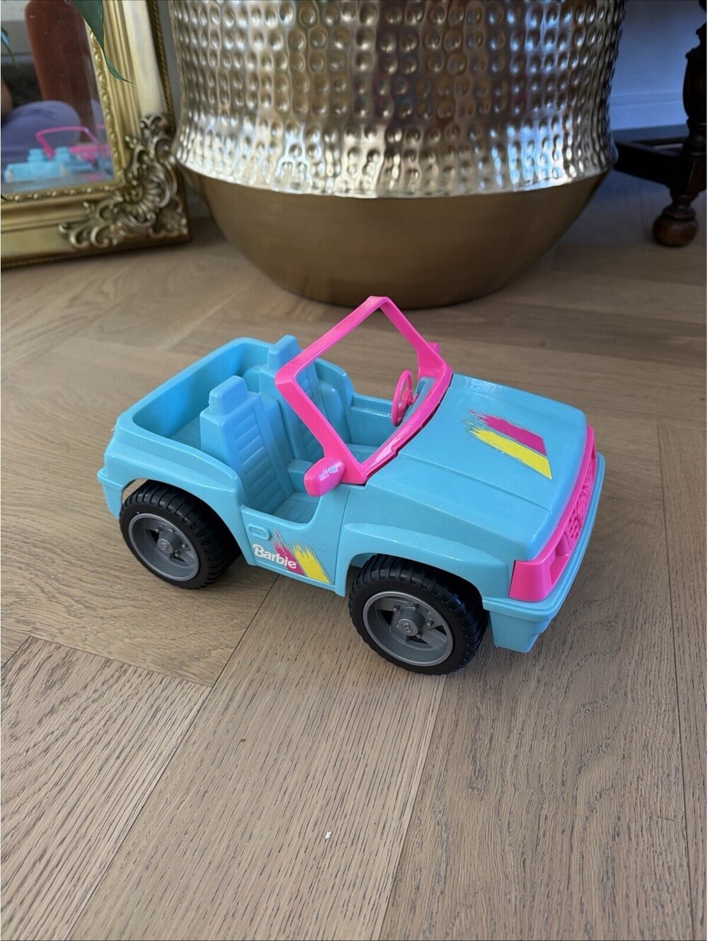Vintage Barbie Jeep 1994 Pink & Teal Beach Cruiser